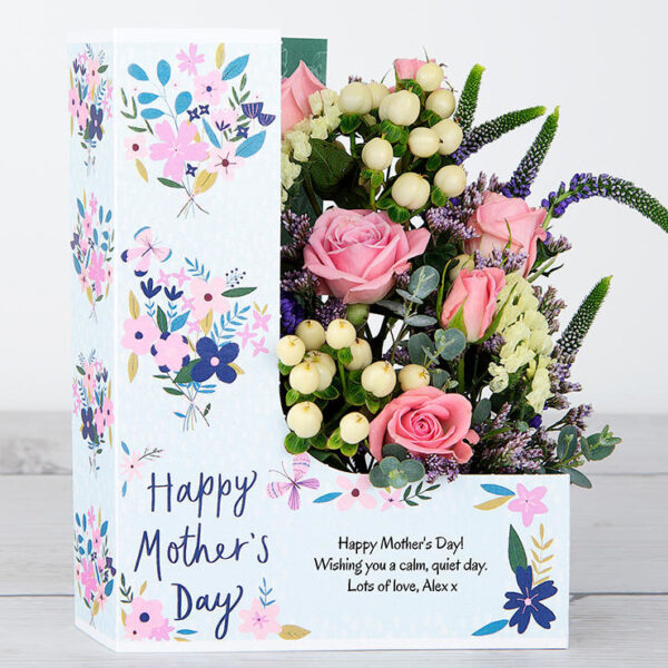 Mother's Day Flowers with Spray Roses, Veronica, Hypericum, Limonium, Lemon Statice and Eucalyptus Gunnii